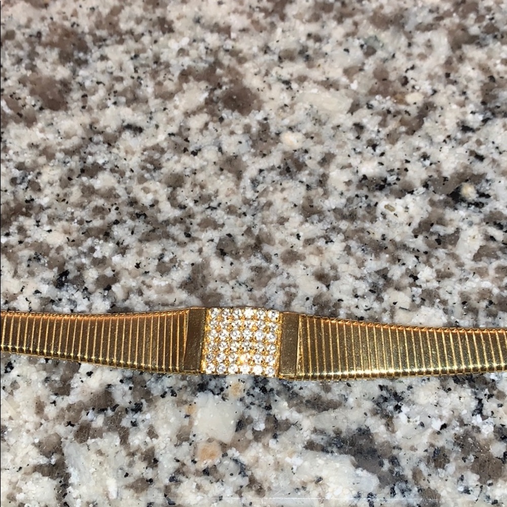 Gold Bedazzled Clip Bracelet